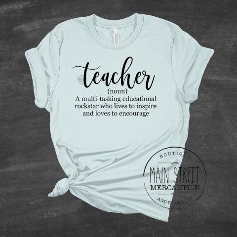 Teacher definition Teacher Graphic Tee -9