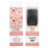 Fun Pattern Paddle Hair Brush Smiley Floral