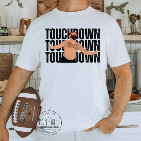 Black Touchdown Shirtless Jason Kansas City Cheifs Graphic Top