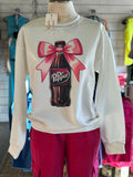 DP Pink Bow Graphic Top