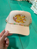 Vibes Hat Company - Daisy Trucker Hat Chain: Colorful Daisy Chain