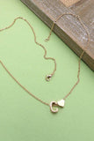 Letter A - BRASS MONOGRAM INITIAL HEART CHARM NECKLACE