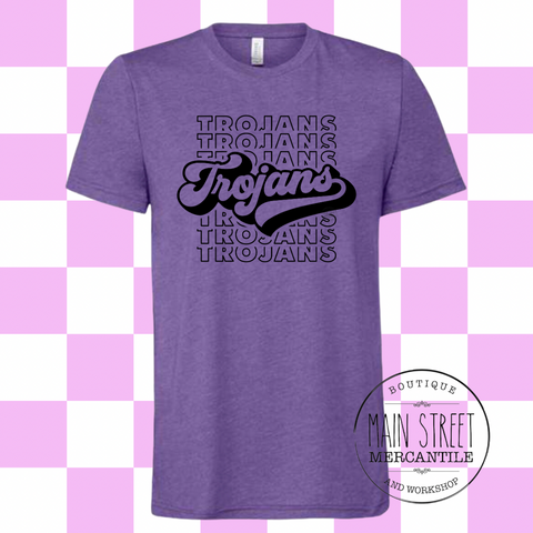 Trojans Retro Graphic Top