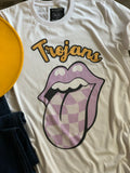 Retro Trojan Tongue Graphic Top