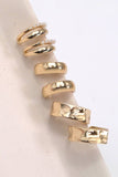 Gold JOSSLYN TRIO ROUND PEARL HUGGIE HOOP EARRINGS