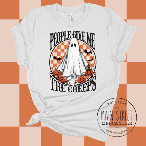 People give me the creeps ghost Graphic Top