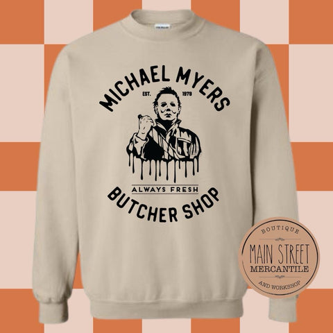 Michael Myers butcher shop Graphic Top