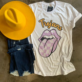 Retro Trojan Tongue Graphic Top