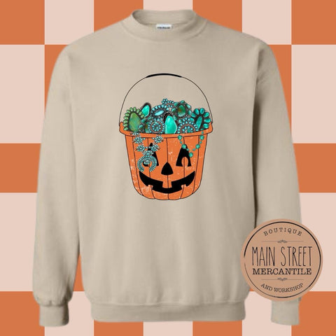 Trick or treat bucket of jewelry Graphic Top