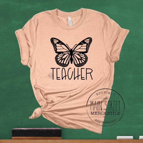 Butterfly Teacher Graphic Tee -10