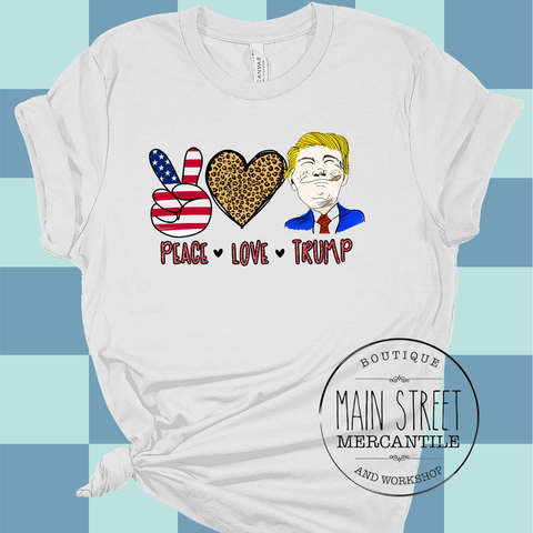 Peace Love Trump Graphic Top