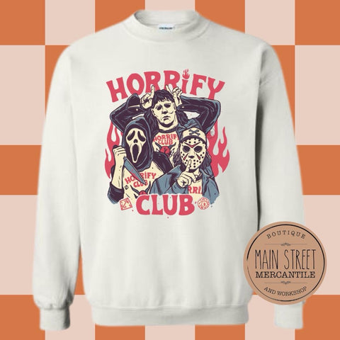 Horrify club Halloween movie characters Graphic Top