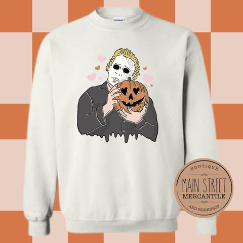 Micheal Myers with pumpkin Graphic Top