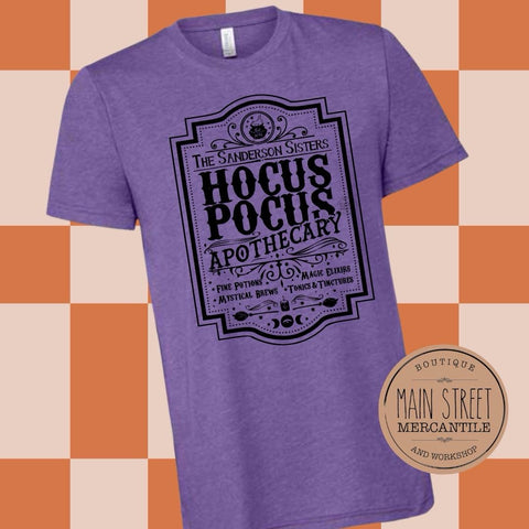 Hocus Pocus Apothecary Graphic Top