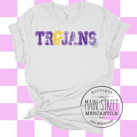 Trojans with gold Trojan head Trojans graphic tee -14