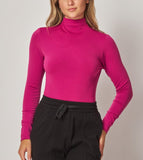 Fleece Lined Seamless Mock Neck Long Sleeve Top