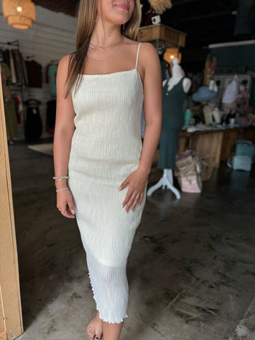 Cream Midi Dress