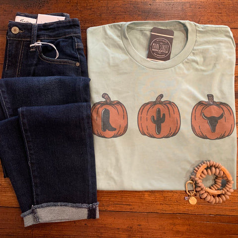 Western Pumpkin Graphic Top