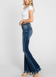 Stretch Flair with Destroyed Hem Jean