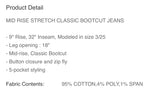 Mid Rise Classic Bootcut Jean