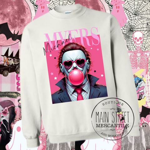 Bubble Gum Michael Myers Graphic Top