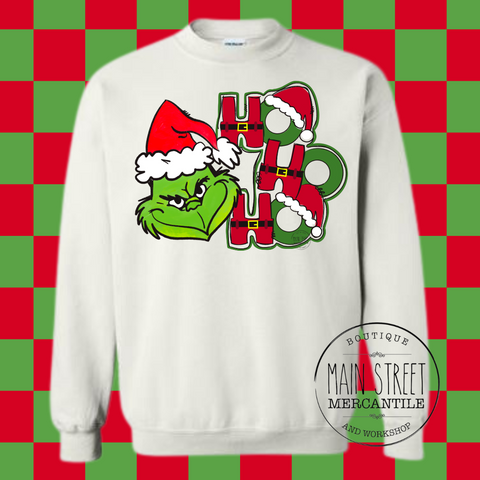 Green Guy Ho Ho Ho Graphic Top