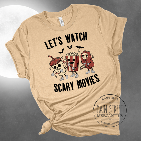 Let’s Watch Scary Movies Graphic Top