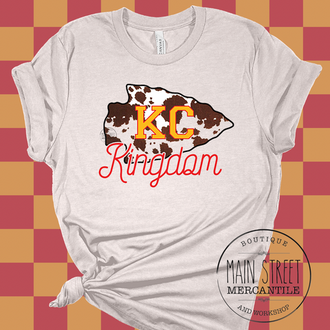 Cowhide Arrow KC Cheifs Graphic Top