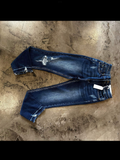 Petra Dark Wash Distressed Skinny Jeans