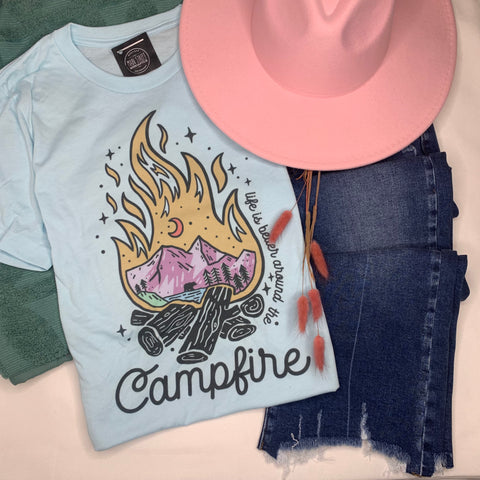 Campfire Mountain Graphic Top