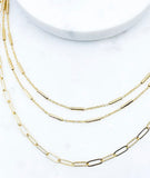 3 layered chain necklace