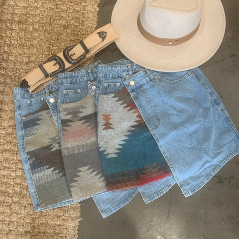 Western Denim Skirt