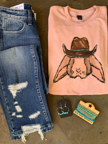 Cowboy bunny graphic tee