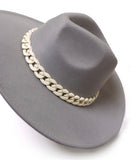 Wide Brim Hat with Matte Chain