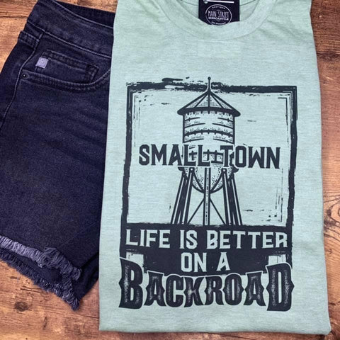 Small Town Backroad Life graphic tee