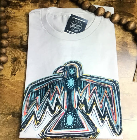 Turquoise Thunder bird Graphic Tee