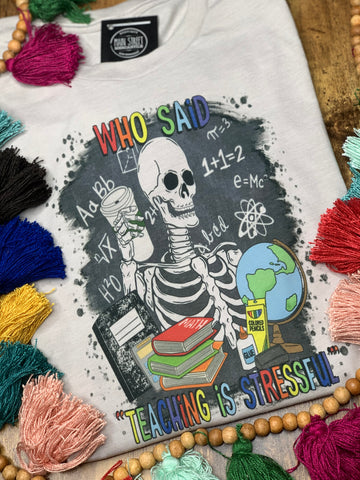 Teacher Skullie graphic tee