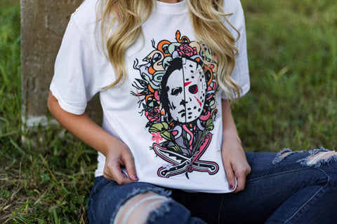 Girly Horror Halloween Graphic Tee