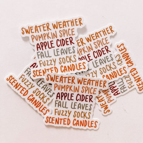 Stickers | Colors of Fall Word