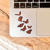 Flying Butterflies Sticker, 3.25x2 in.