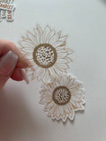 MINI CLEAR Artsy Fall Sunflower Stickers